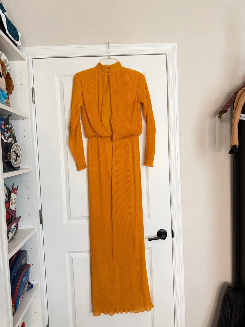 ASOS Long Sleeve Gown in Mustard - Picture 2 of 6